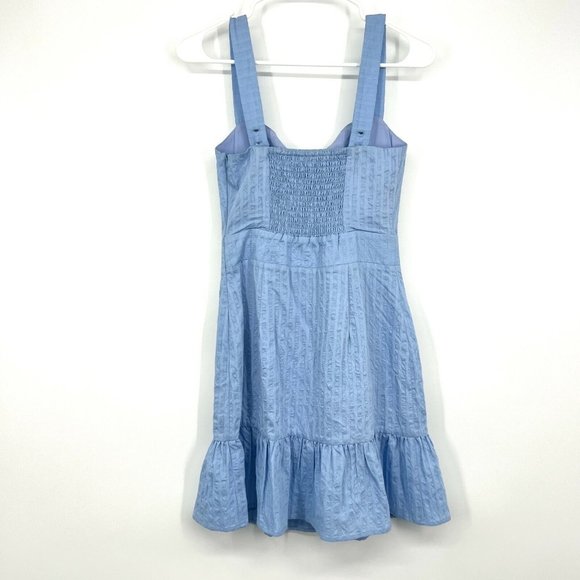 Sage The Label Dress Infinity Mini Blue Striped Sleeveless Ruffle - Picture 9 of 12